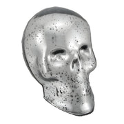 Silver Mercury Glass Skull Statue Image 1
