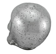 Silver Mercury Glass Skull Statue Image 3