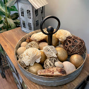 Bag of Metallic Gold, Natural White, and Light Brown Dried Botanical Decorative Balls and Filler for Stunning Home
