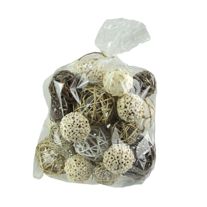 Brown - Image 1 - 18-Piece Collection of Exotic Dried Organic Wood Botanical Decorative Filler Spheres for Sophisticated