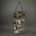 Large Woven Rattan Fish Shaped Capiz Shell Wind Chime 31 Inches High Image 5