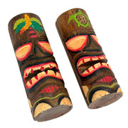 Things2Die4 Set of 2 Tiki Totem Pole Statues, 8 Inch Tall Image 3