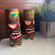 Things2Die4 Set of 2 Tiki Totem Pole Statues, 8 Inch Tall Image 4
