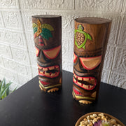 Things2Die4 Set of 2 Tiki Totem Pole Statues, 8 Inch Tall Image 6