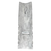 White - Image 10 - Set of 2 Tiki Mask Wall Sculptures, 20 Inch Whitewashed Pastel