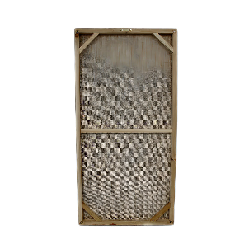 Shell Art Blue and White Murex Shell Burlap Canvas Wall Hanging Image 3