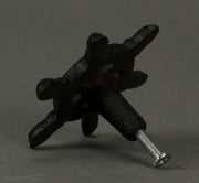 Set of 12 Ship Wheel Drawer Pulls, 2.75 Inch Brown Cast Iron Image 2
