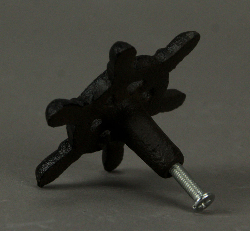 Set of 12 Ship Wheel Drawer Pulls, 2.75 Inch Brown Cast Iron Image 2