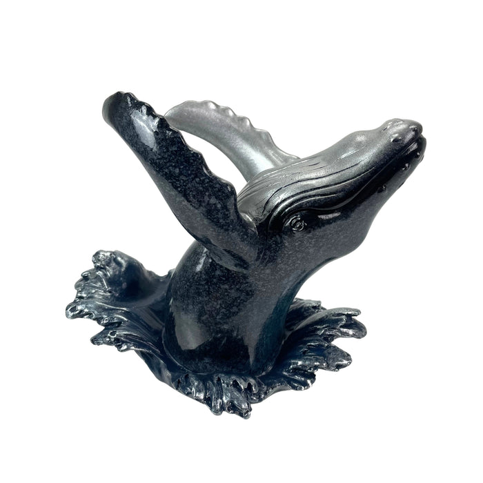 Blue - Image 1 - Humpback Whale Wine Bottle Holder – Whimsical Resin Decor for Coastal Home – 5.75 Inches High, 8.5 Inches