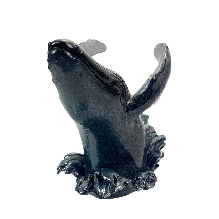 Blue - Image 2 - Humpback Whale Wine Bottle Holder – Whimsical Resin Decor for Coastal Home – 5.75 Inches High, 8.5 Inches