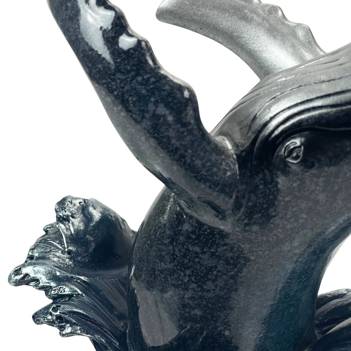 Blue - Image 3 - Humpback Whale Wine Bottle Holder – Whimsical Resin Decor for Coastal Home – 5.75 Inches High, 8.5 Inches