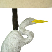 Set of 2 Great White Heron Table Lamps, 30.5 Inch Handpainted Resin Image 3