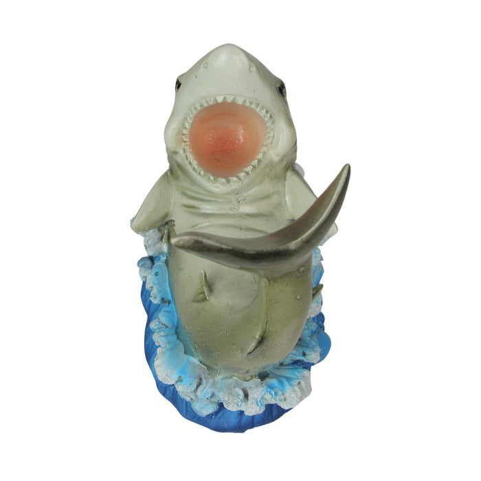 Gray - Image 9 - Whimsical Shark Wine Bottle Holder, Resin Ocean Décor, 8 Inches – Perfect for Coastal Home, Bar, or Kitchen;