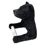 Black Bear Toilet Paper Holder, 6 Inch Rustic Lodge Wall Mount Image 7
