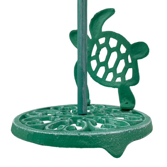 Green - Image 7 - Sea Turtle Cast Iron Paper Towel Holder – Stunning 13” Tall Coastal Kitchen Dispenser with Artistic Design