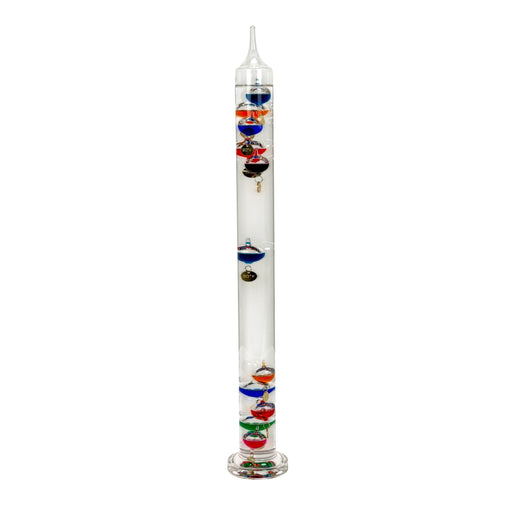 Galileo Thermometer 22 Inch with 11 Colored Floating Bubbles Image 1