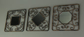 Decorative Scroll Distressed Finish Square Accent Mirrors Set of 12 Image 2