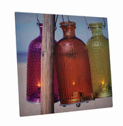 Beach Lanterns 15 X 15 LED Lighted Canvas Wall Hanging Image 1