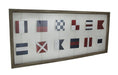 Wood Framed Nautical Signal Flags Decorative Wall Hanging Image 1