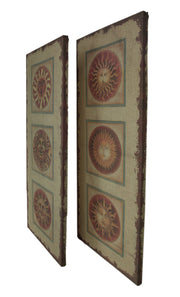 Faces of the Sun 2 Piece Distressed Burlap Canvas Print Set Image 2