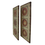 Faces of the Sun 2 Piece Distressed Burlap Canvas Print Set Image 2