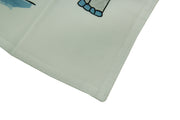 Blue Safari Hippo Rainbow Zebra Striped Fabric Shower Curtain 70 X 72 Inch Image 2