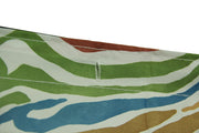 Blue Safari Hippo Rainbow Zebra Striped Fabric Shower Curtain 70 X 72 Inch Image 3