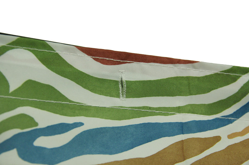 Blue Safari Hippo Rainbow Zebra Striped Fabric Shower Curtain 70 X 72 Inch Image 3