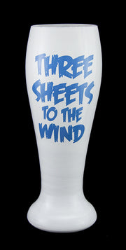 Three Sheets Hand Painted Ghost Pilsner Glass Image 3