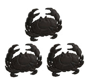 Set of 3 Cast Iron Crab Rustic Brown Stepping Stones Image 1
