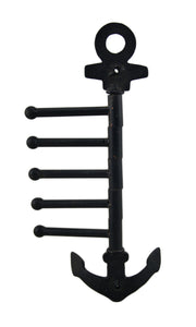 Cast Iron Nautical Anchor Pivoting Wall Hook Image 3
