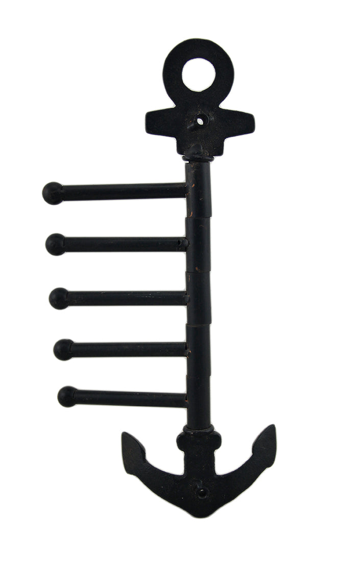 Cast Iron Nautical Anchor Pivoting Wall Hook Image 3