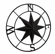 Brown - Image 1 - Distressed Finish 26 Inch Diameter Compass Rose Nautical Wall Hanging