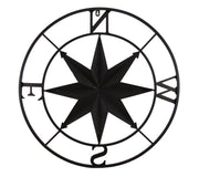 Brown - Image 3 - Distressed Finish 26 Inch Diameter Compass Rose Nautical Wall Hanging