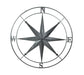 Galvanized Zinc Finish Metal Indoor/Outdoor Nautical Compass Rose Wall Sculpture: A Striking 36-Inch Diameter Hanging