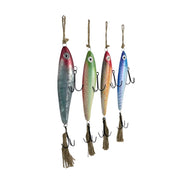 Fishing Lure Wall Sculptures, Set of 4 Vintage Metal 17 Inch Lures Image 3