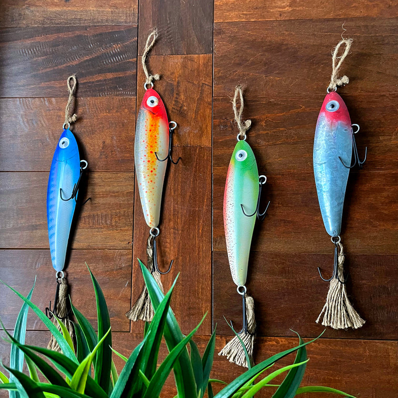 Fishing Lure Wall Sculptures, Set of 4 Vintage Metal 17 Inch Lures Image 4