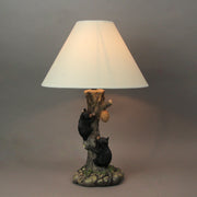 Black Bear Cubs Table Lamp, 17.5 Inch Climbing Tree for Honey Design Image 2