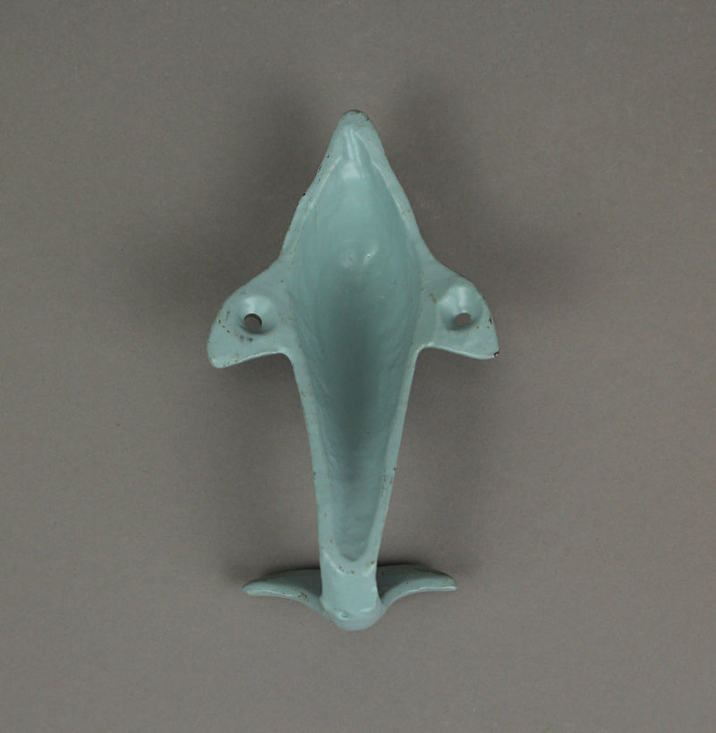 4 Piece Distressed Finish Cast Iron Dolphin Wall Décor Towel / Coat Hook Set Coastal Colors Image 4