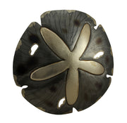 Sparkling Glossy Metal Sand Dollar Wall Sculpture 18 Inch Image 1