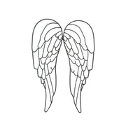 Black - Image 1 - Metal Wire Art Angel WIngs Wall Décor Sculpture 25 inch
