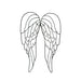 Black - Image 1 - Metal Wire Art Angel WIngs Wall Décor Sculpture 25 inch
