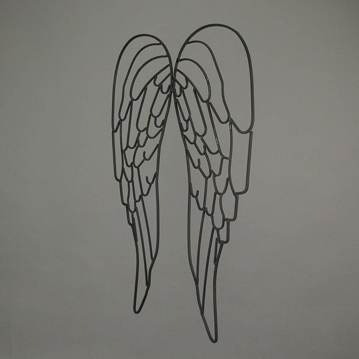 Black - Image 2 - Metal Wire Art Angel WIngs Wall Décor Sculpture 25 inch