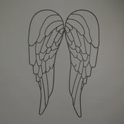 Black - Image 3 - Metal Wire Art Angel WIngs Wall Décor Sculpture 25 inch