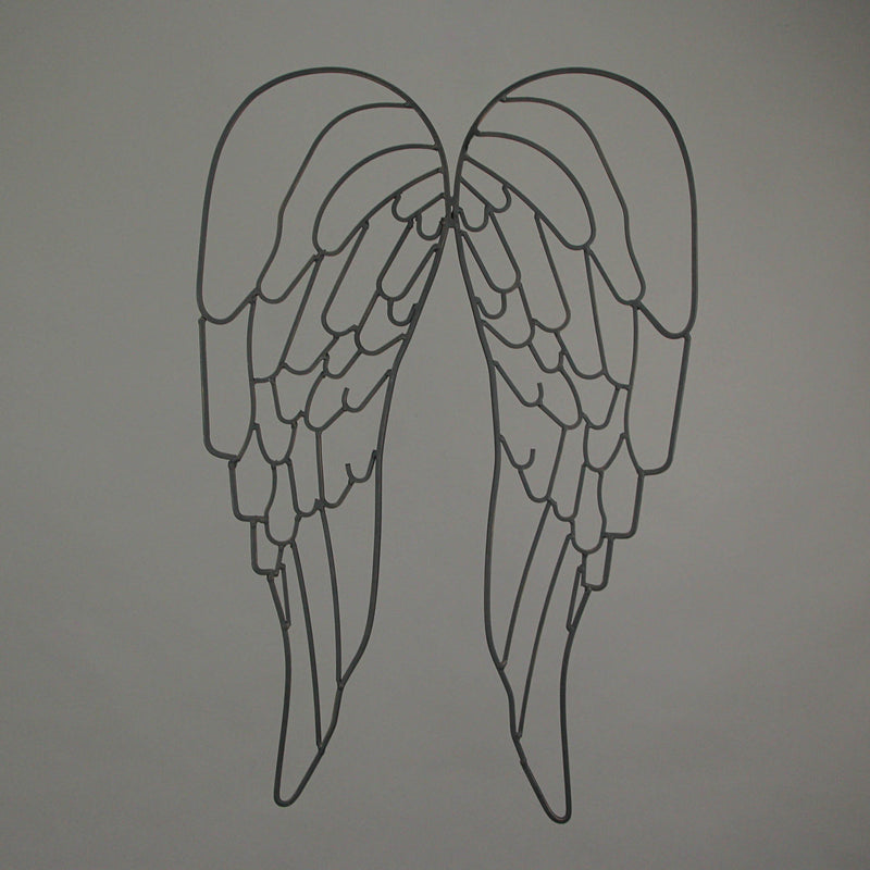 Black - Image 3 - Metal Wire Art Angel WIngs Wall Décor Sculpture 25 inch
