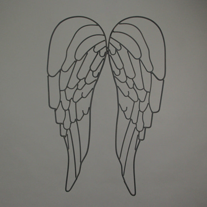 Black - Image 3 - Metal Wire Art Angel WIngs Wall Décor Sculpture 25 inch