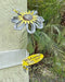 Set of 2 White Yellow Honey Bee Sunflower Garden Stake Welcome Sign Yard Decor Image 6