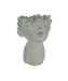 Pucker Up Junior Kissing Face Weathered Finish Concrete Head Mini Planter - 7 Inches High - Flower or Succulent Plant Pots