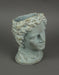 Classic Greek Warrior Bust Head Planter Pot in Distressed Cement Ideal for Indoor and Outdoor Floral Enchantment - 9.25