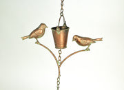 Copper - Image 2 - Bird Rain Chain, 78 Inch Aged Copper Metal Garden Accent